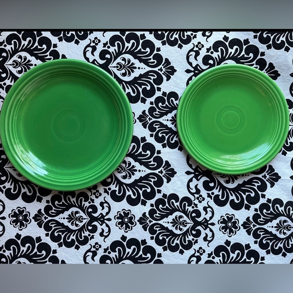 Fiestaware Medium Green 7 inch and 6 inch Plates